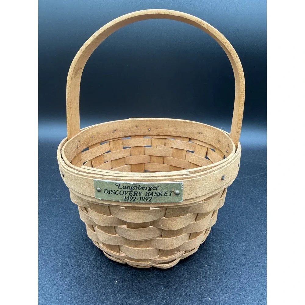 Longaberger 1992 Discovery Basket 🧺🔍 Handwoven Maple • Retired Collectible